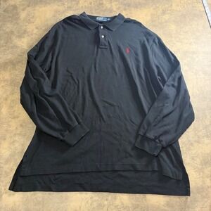 Polo Ralph Lauren Polo Shirt Mens XXL Black Long Sleeve Pony Logo Cotton